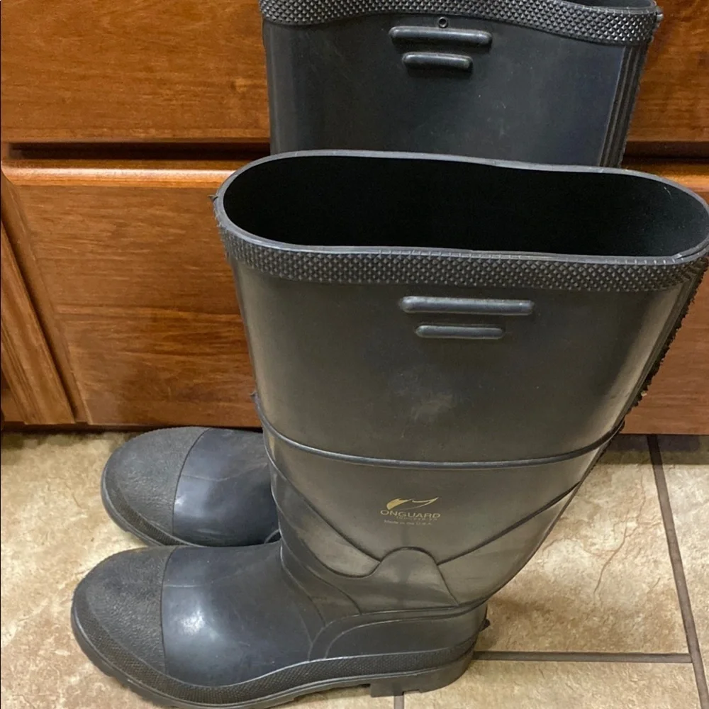 Men’s Onguard Black Size 7 Waterproof Boots Outdoor Workwear